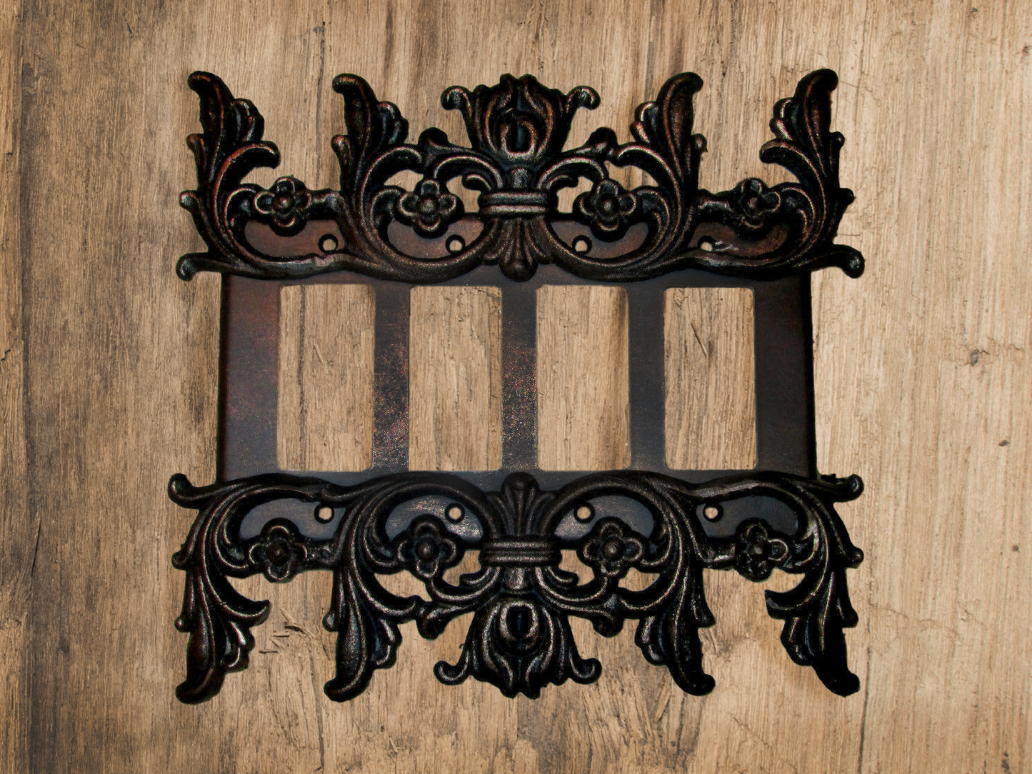 Quad Rocker Decorative Light Switch Plate Cover