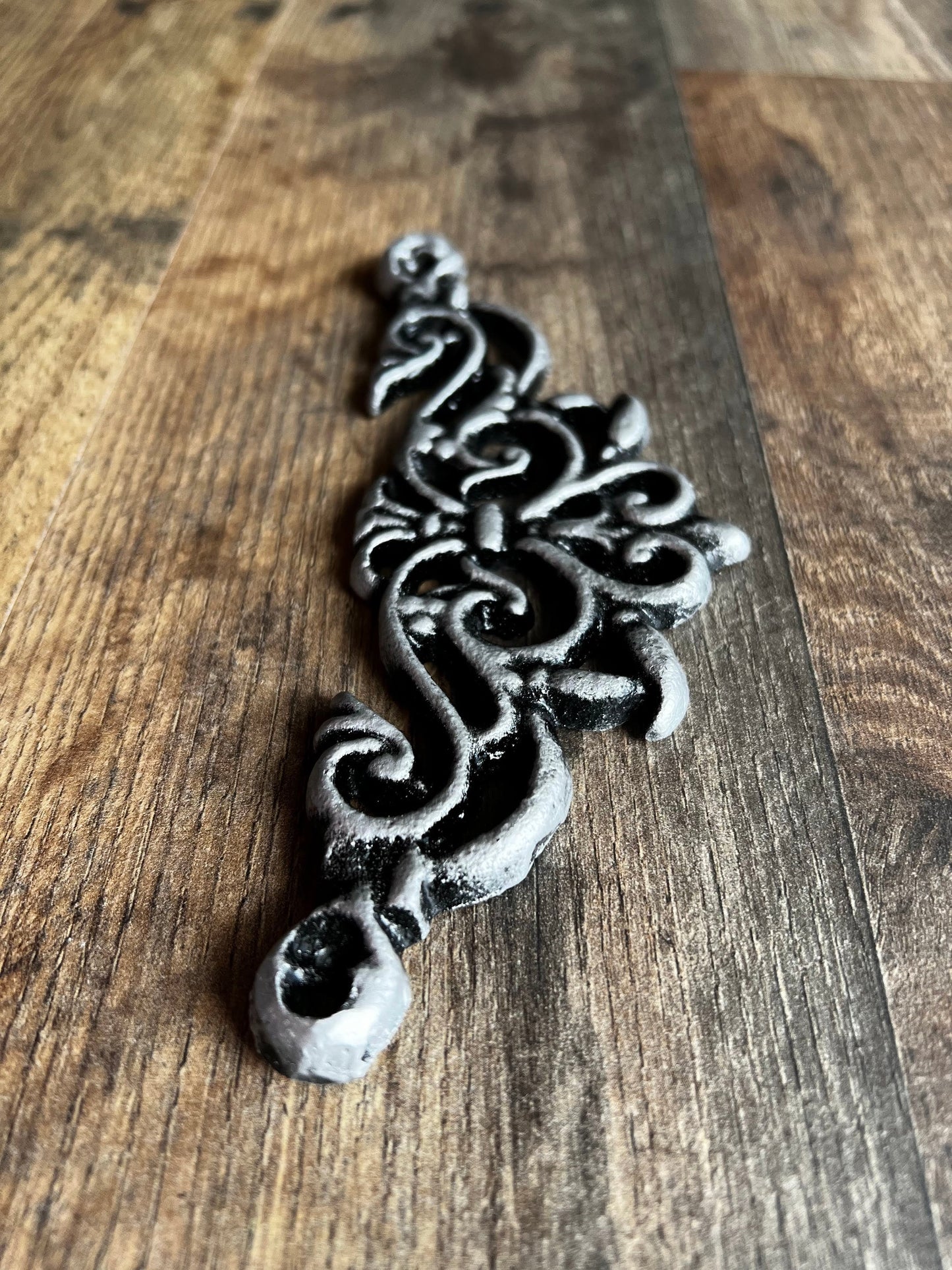 TWO Cast Iron Scroll Toppers | PICK Your COLOR | Cabinet Hardware | Wall Plaques | Tuscan | Kitchen | Pediment | Bathroom