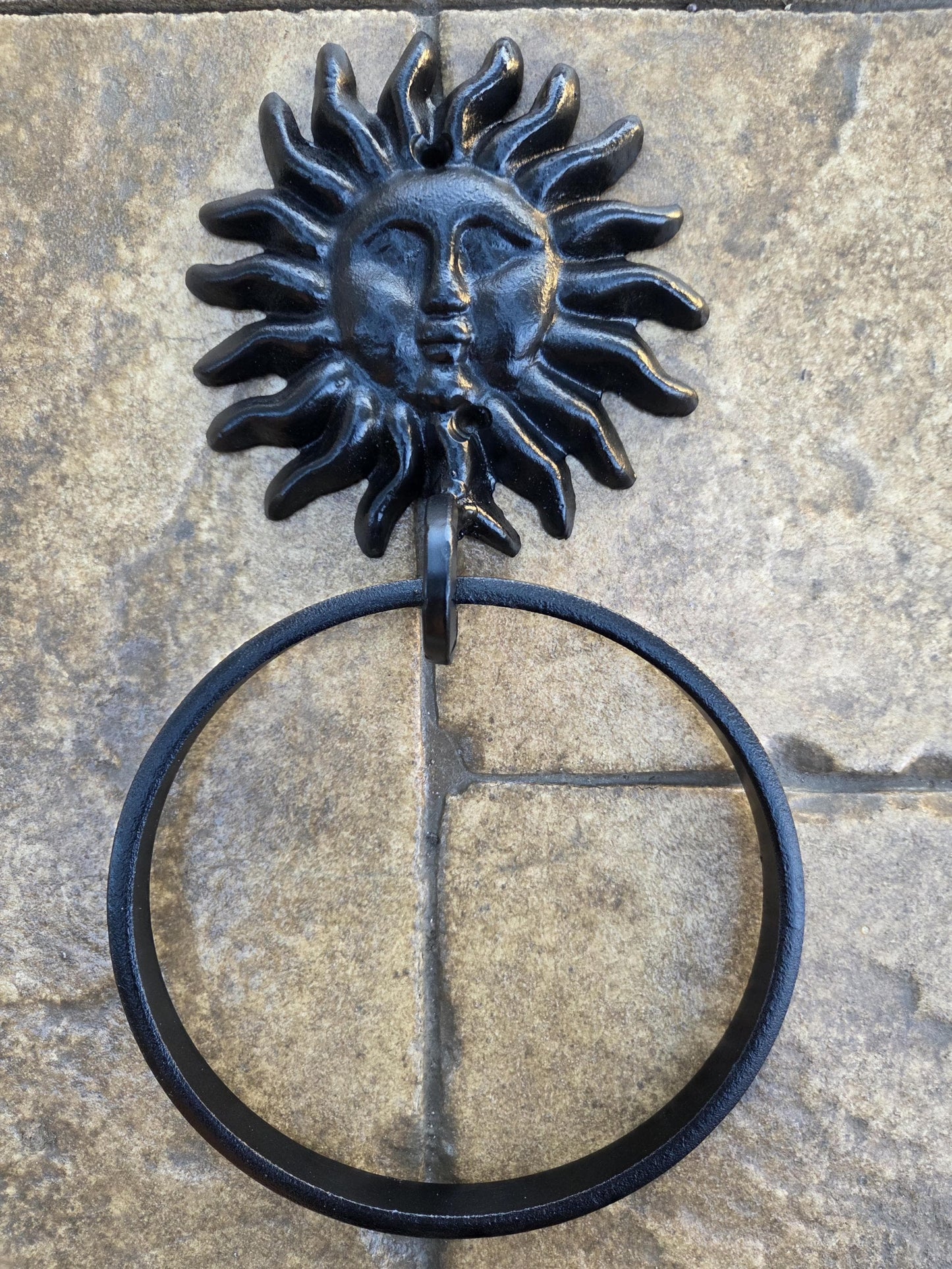 Iron Sun Towel Ring