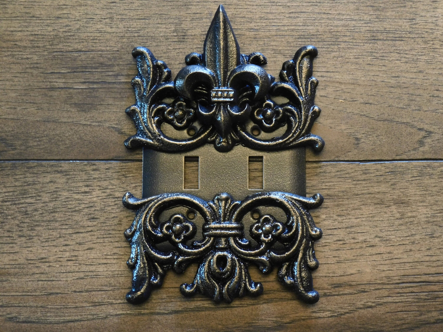 Metal Double Toggle Light Switch Plate Civer | PICK YOUR COLOR | Two gang Decorative Switch plate | FleurDeLisJunkie | Fleur de Lis | Switch