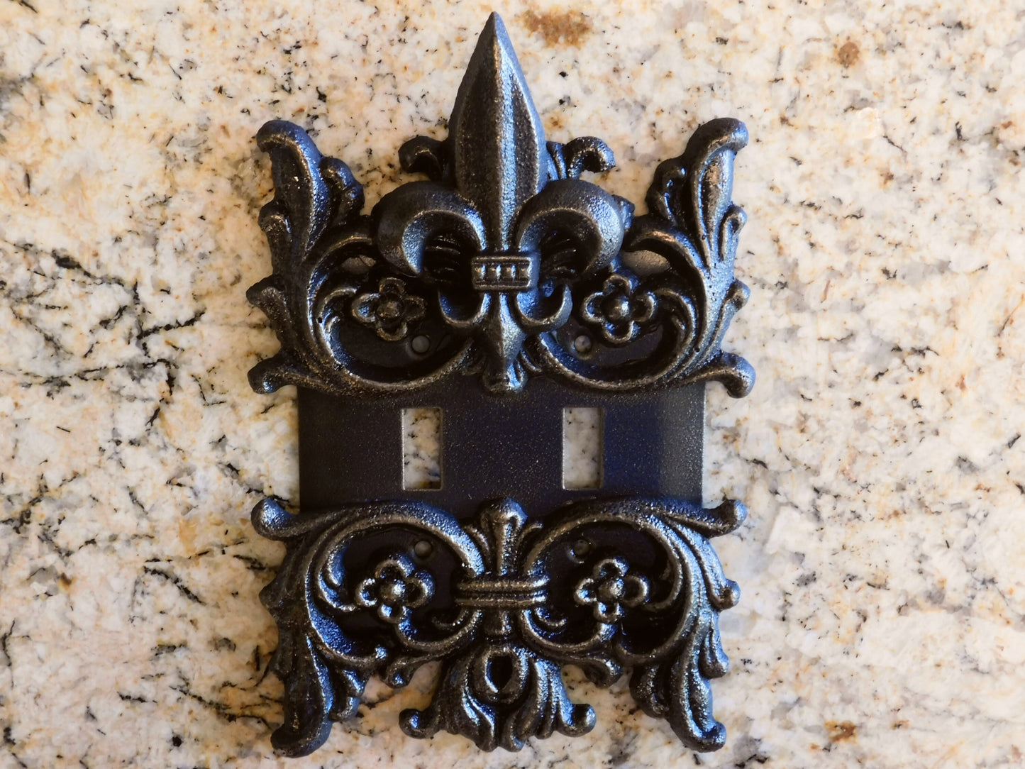 Metal Double Toggle Light Switch Plate Civer | PICK YOUR COLOR | Two gang Decorative Switch plate | FleurDeLisJunkie | Fleur de Lis | Switch