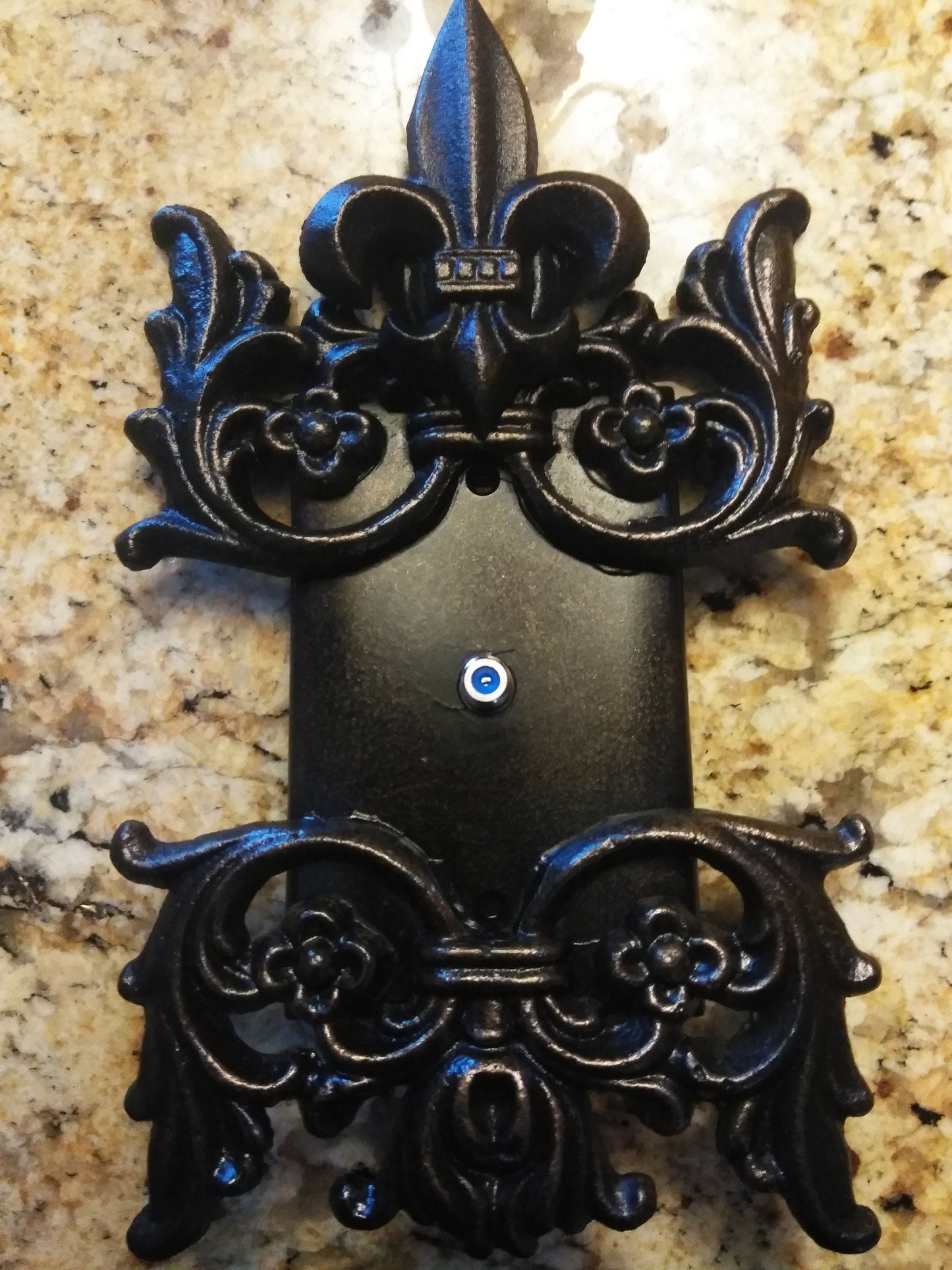 Cable outlet cover Fleur de Lis Switch Plate | PICK your COLOR - Coaxial Cable Cover, Cable TV cover, switch plate, tuscan