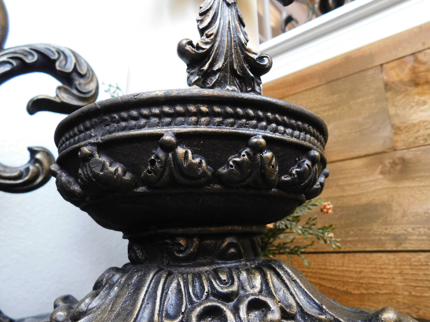 Pillar Candle Holder | PICK YOUR COLOR | Old World Royal Castle Home Decor | FleurDeLisJunkie | Fleur De Lis | Crown | Capital Riser