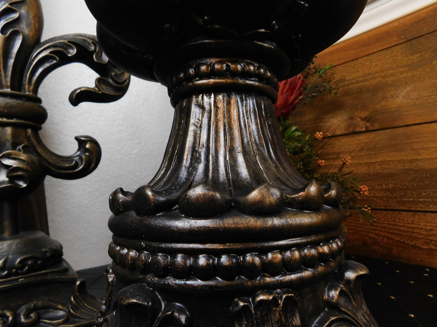Tall Pillar Candle Holder - PICK YOUR COLOR - Hand painted and Handmade - Old World, Tuscan, Medieval, Traditional, Royal Home decor