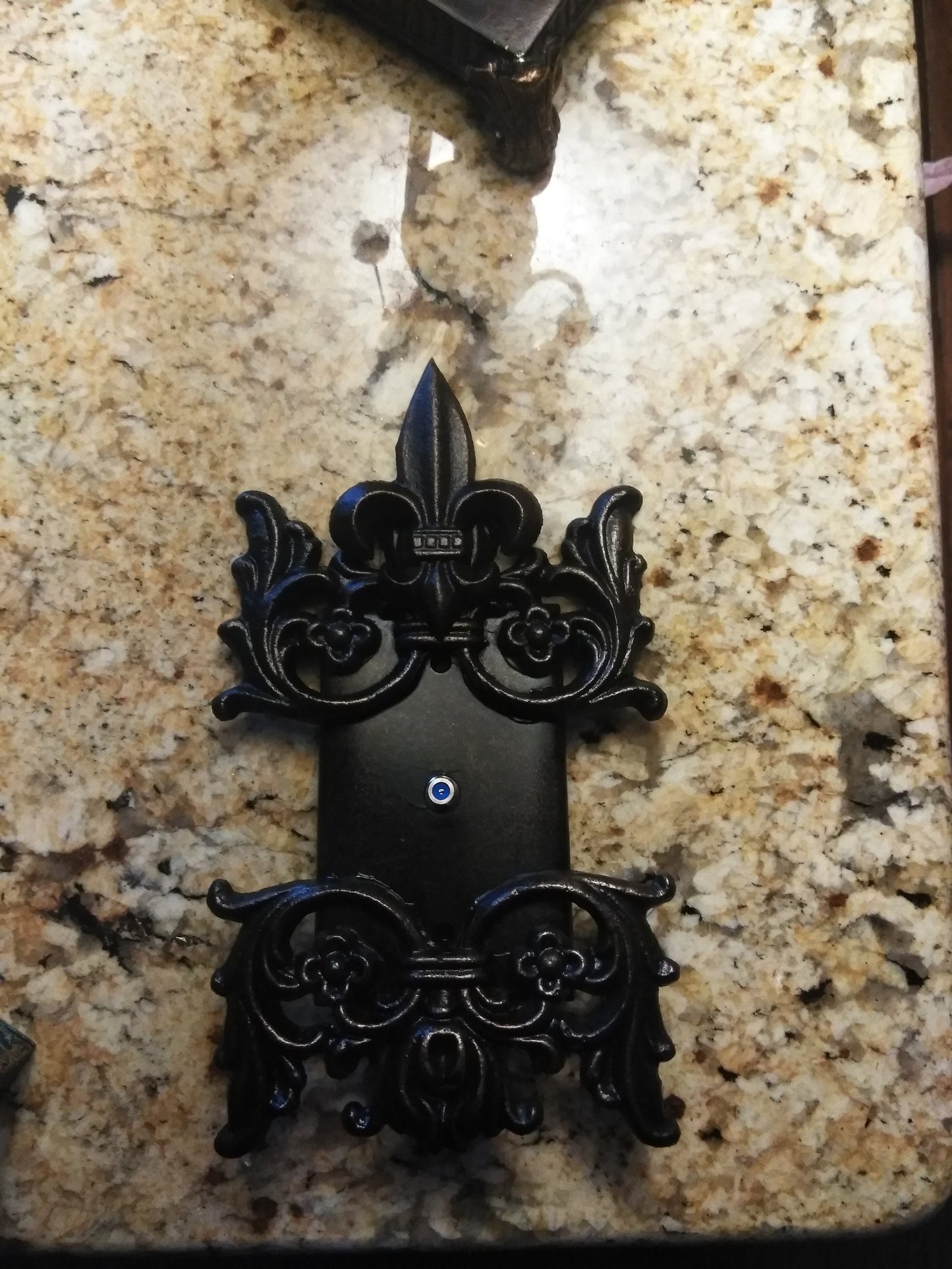 Cable outlet cover Fleur de Lis Switch Plate | PICK your COLOR - Coaxial Cable Cover, Cable TV cover, switch plate, tuscan