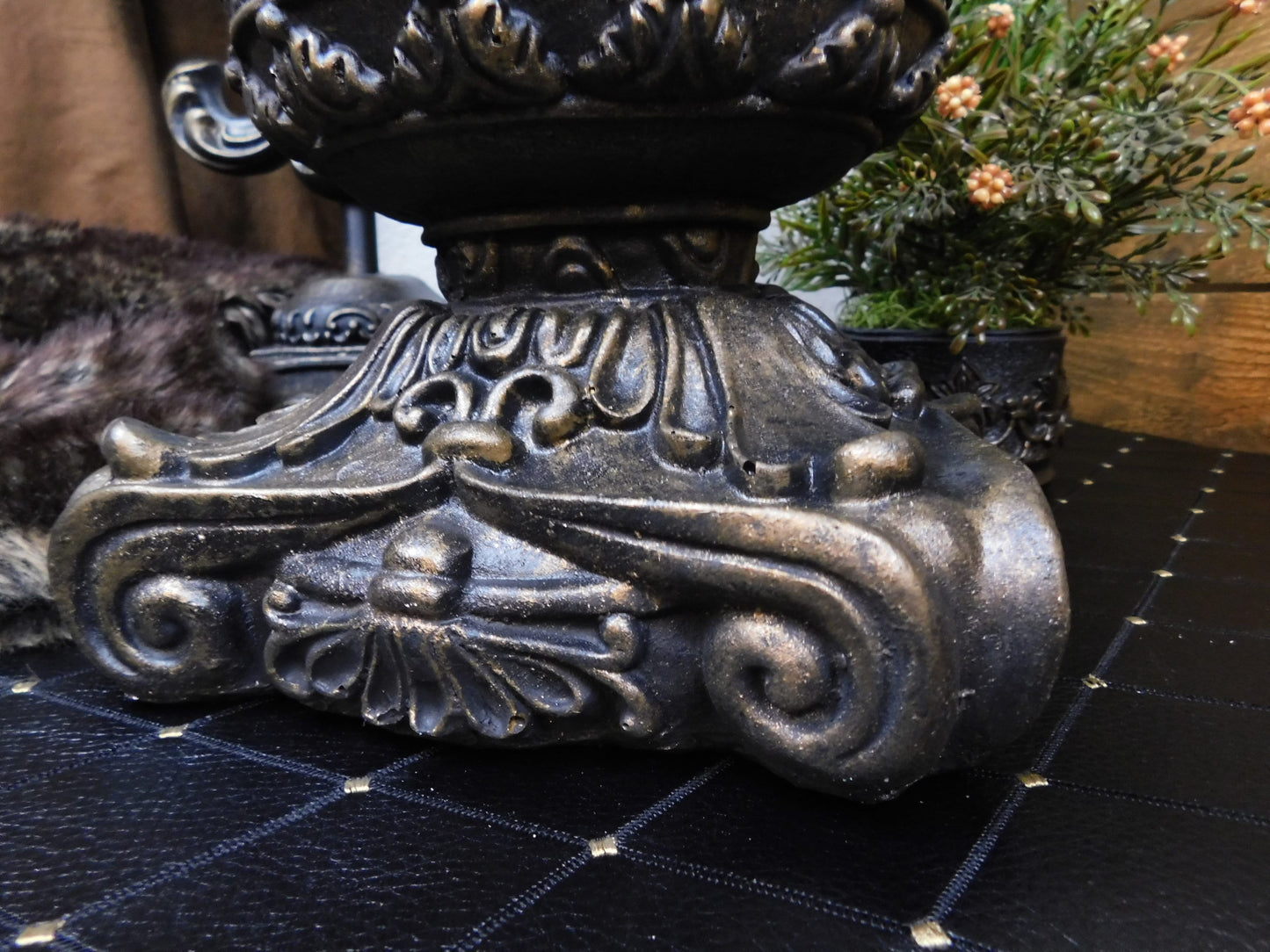 Pillar Candle Holder | PICK YOUR COLOR | Old World Royal Castle Home Decor | FleurDeLisJunkie | Fleur De Lis | Crown | Capital Riser