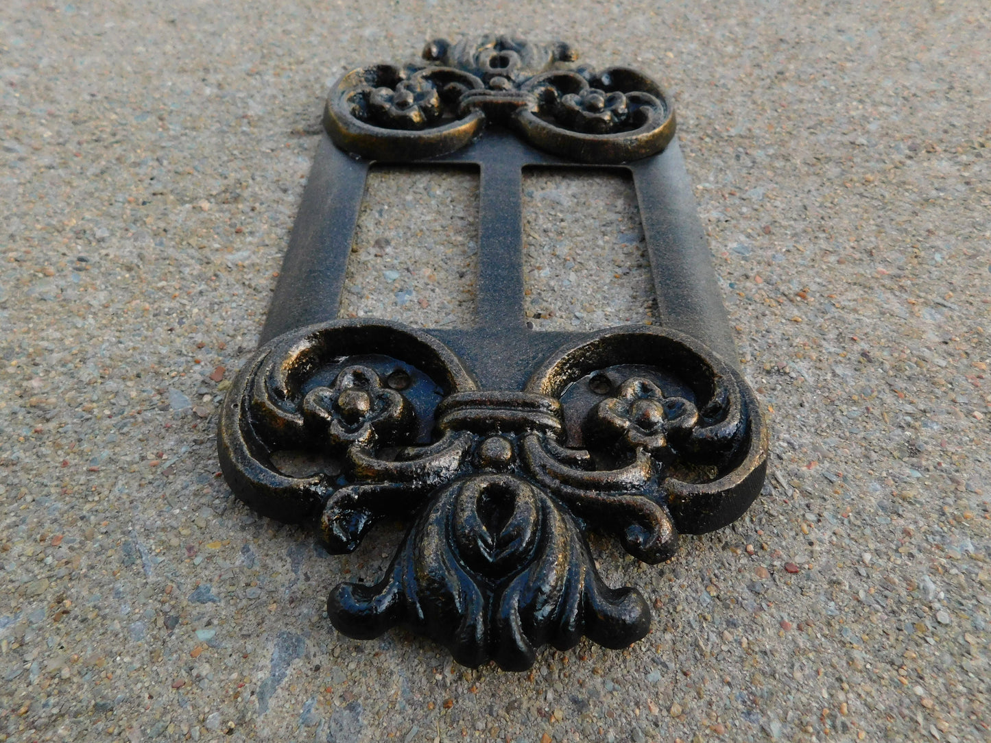 Ornate 2 Rocker Switch Plate Cover, PICK your COLOR, Metal Wall Decor, GFI Rocker Switch, Outlet Plate Covers Double Rocker 2 gang decora