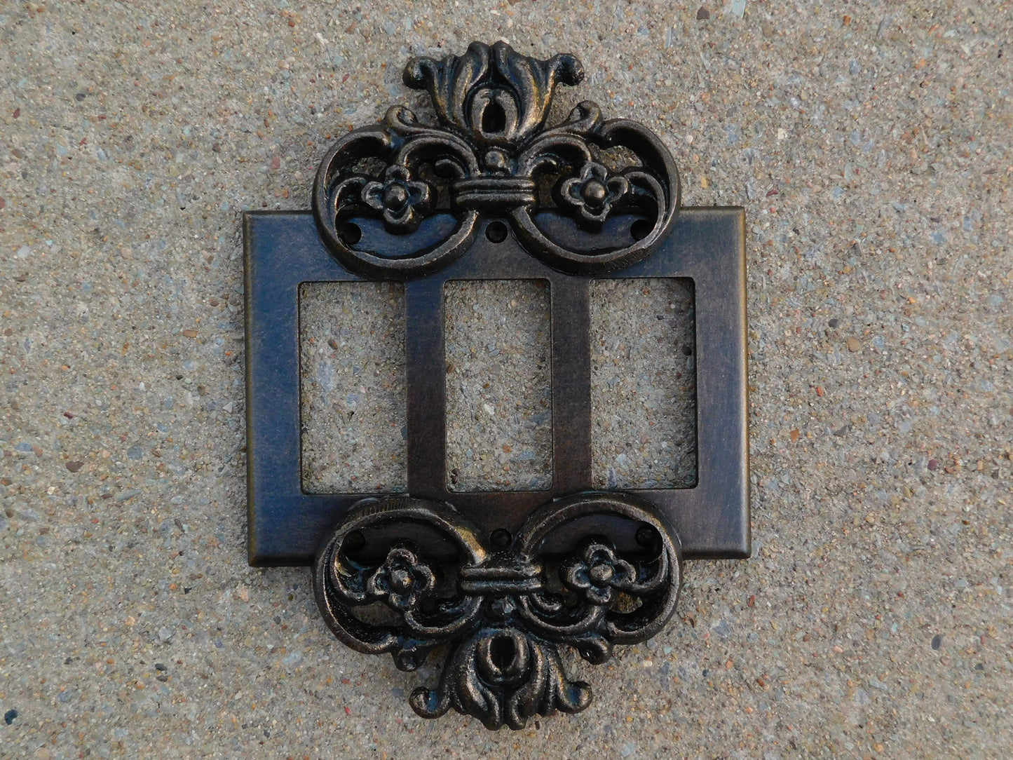 Triple Rocker Switch Plate | PICK YOIUR COLOR | Three gang Rocker Cover | 3 Rocker Plate | Light Switch Cover | FleurDeLisJunkie
