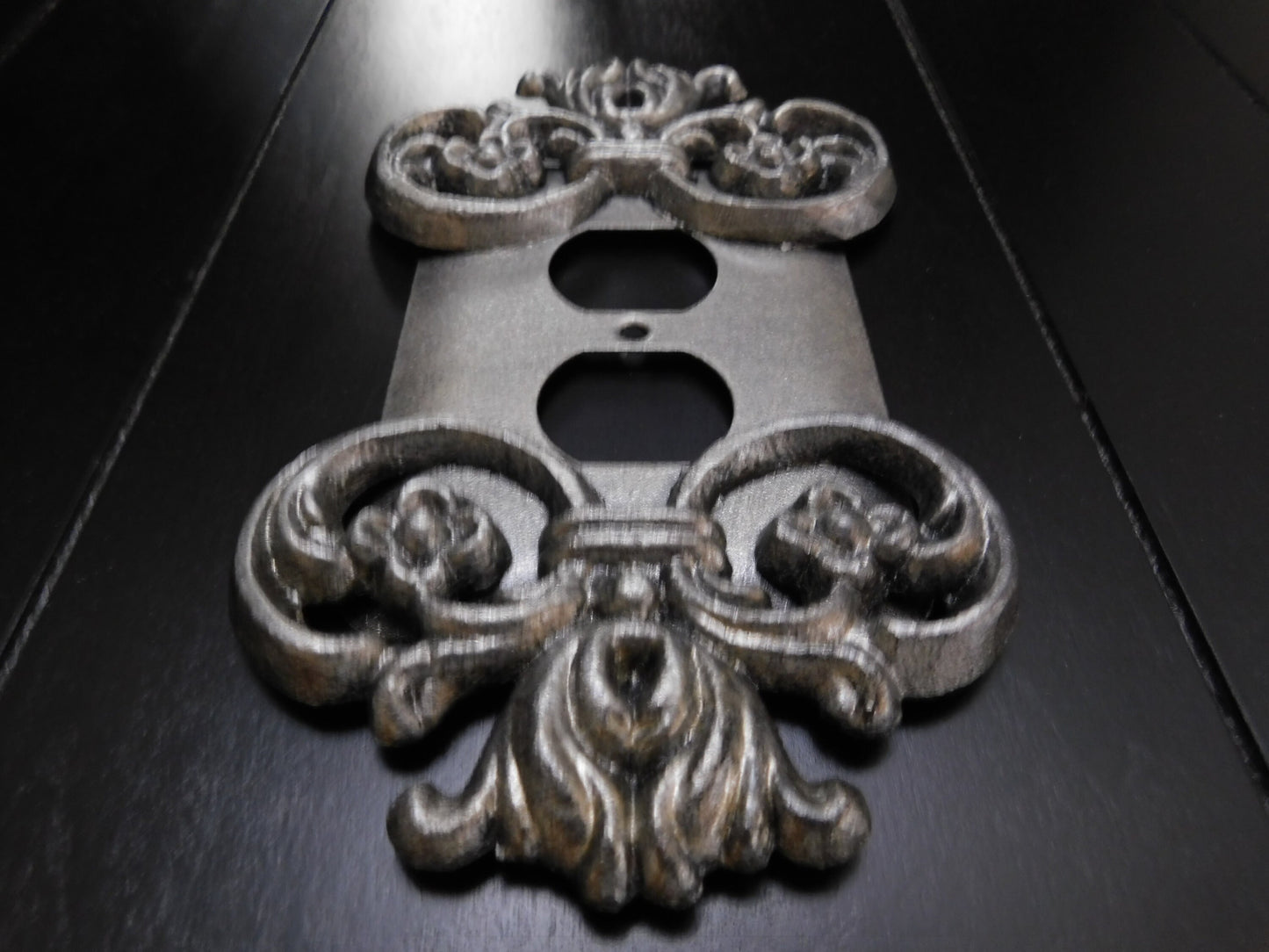 Silver Outlet Cover, PICK YOUR COLOR, Switch Plate, Light Switch Cover, Plug Cover, Metal Switch Plate Outlet Cover, Country Cottage Home