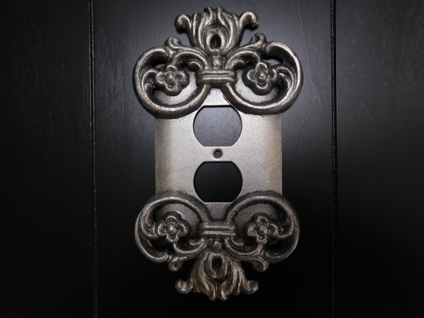 Silver Outlet Cover, PICK YOUR COLOR, Switch Plate, Light Switch Cover, Plug Cover, Metal Switch Plate Outlet Cover, Country Cottage Home