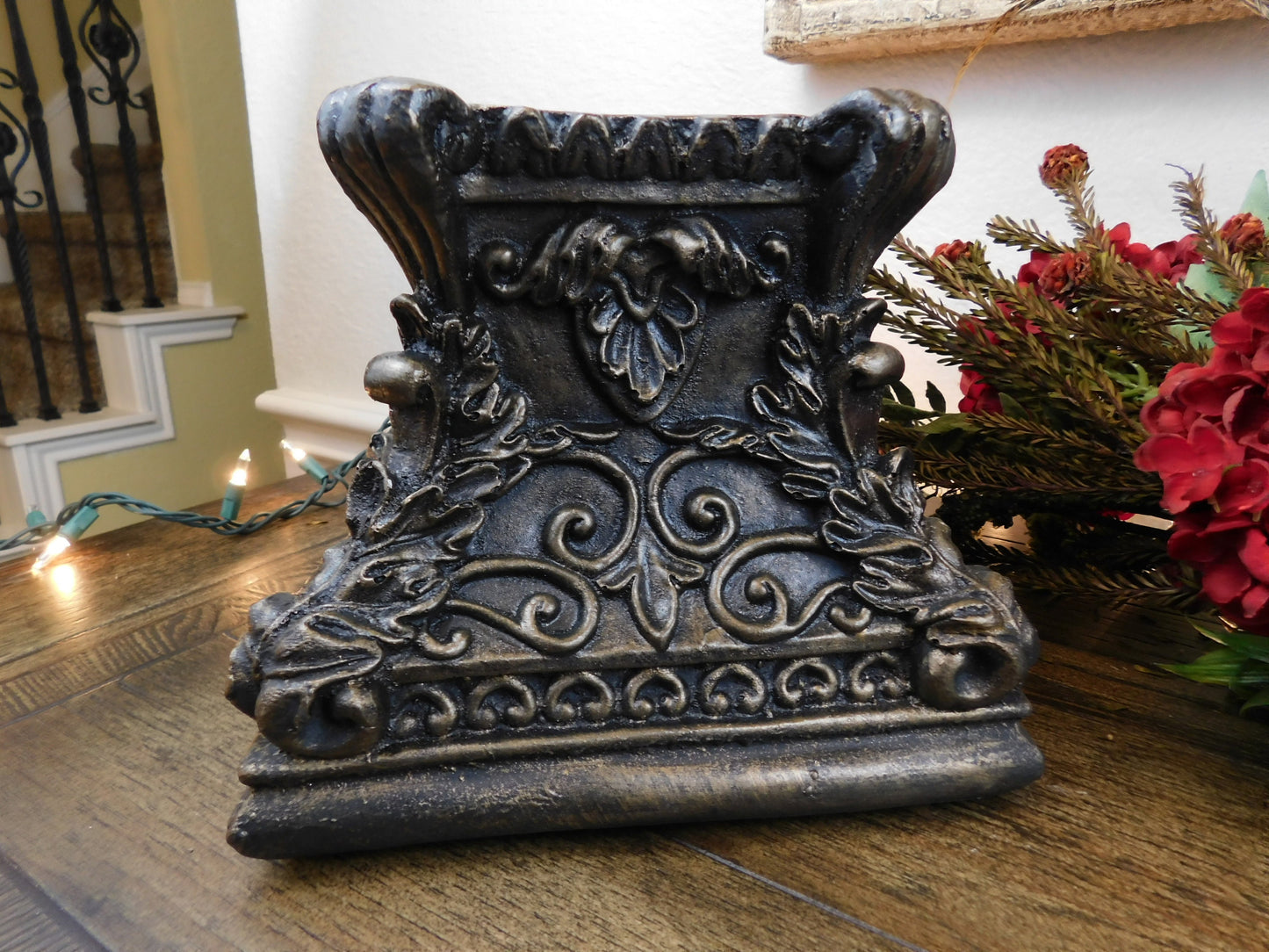 Ornate Candle Holder & Crown Candle Pin | PICK YOUR COLOR | Candle Holder Set Dining Table Centerpiece Table Decor Pillar Candle Holder