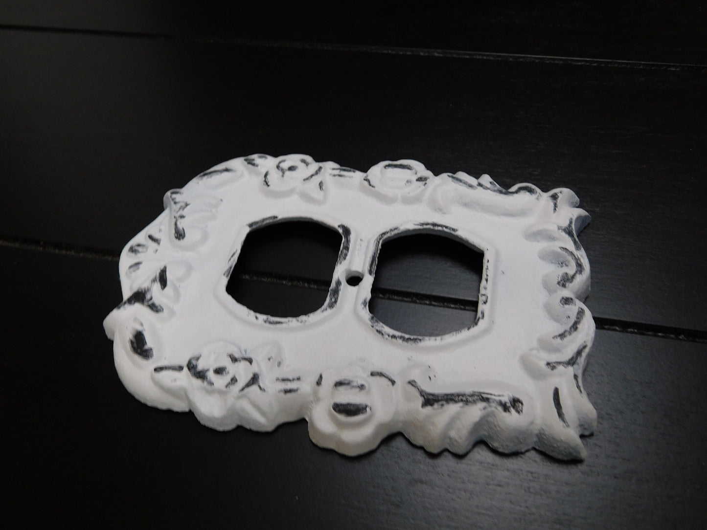 Shabby Chic Outlet Cover Switch Plate, PICK YOUR COLOR, Ornate Switch Plate, Cast Iron Wall Decor, Shabby Chic Nursery Wall Decor Victorian