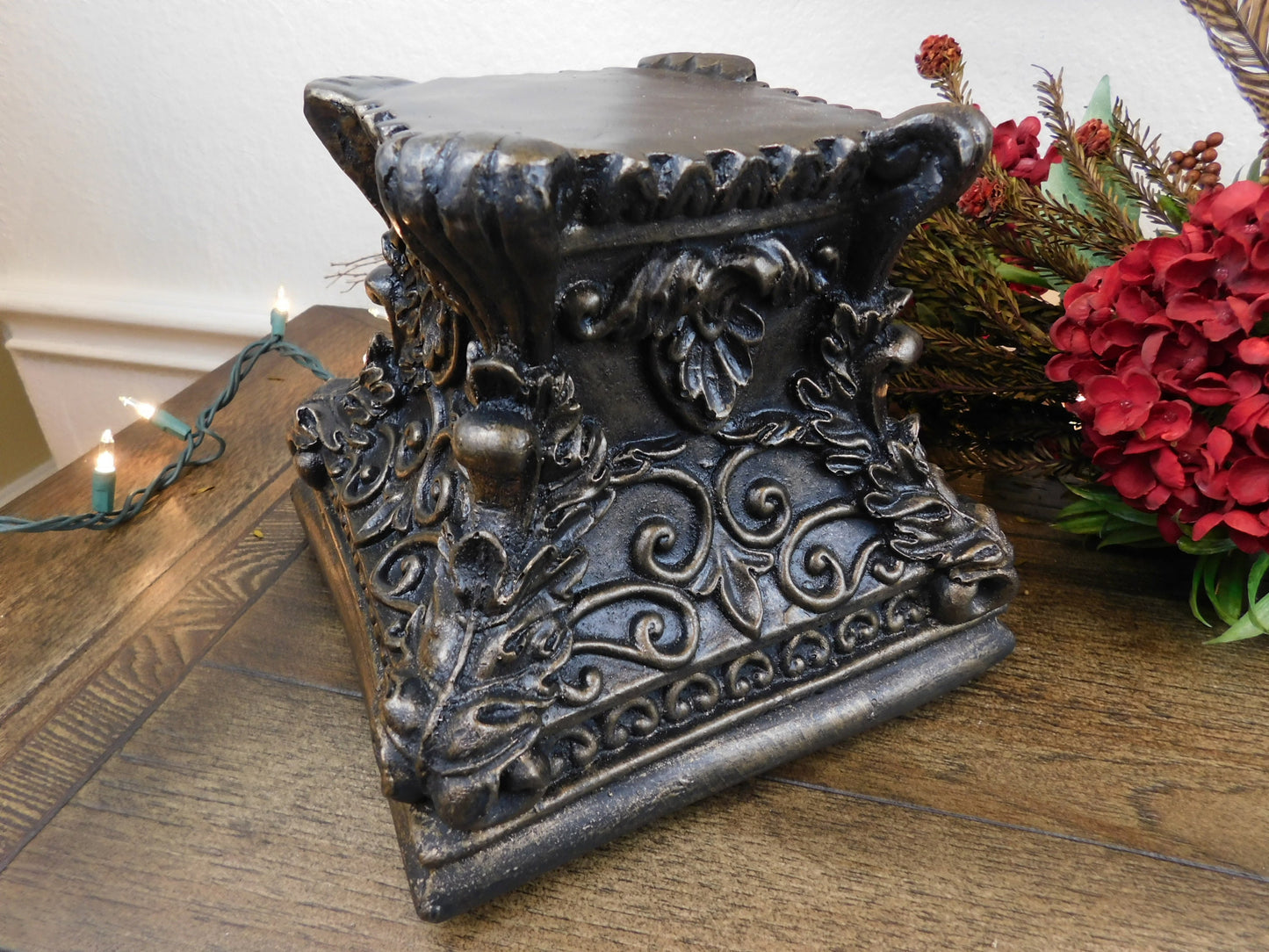 Ornate Candle Holder & Crown Candle Pin | PICK YOUR COLOR | Candle Holder Set Dining Table Centerpiece Table Decor Pillar Candle Holder