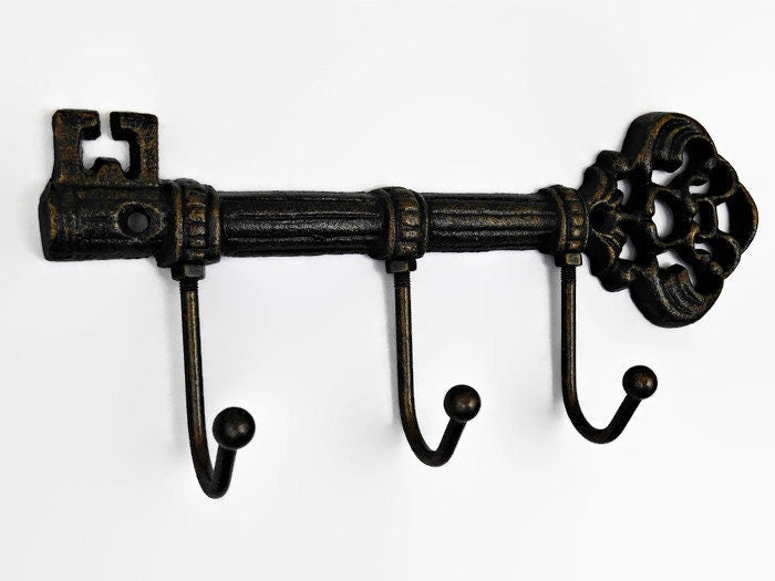 Key Holder, PICK YOUR COLOR, Key Rack, Key Hanger, Wall Key Holder, Key Hook, Skeleton Key Wall Hook, Organization Home Decor | Fleur