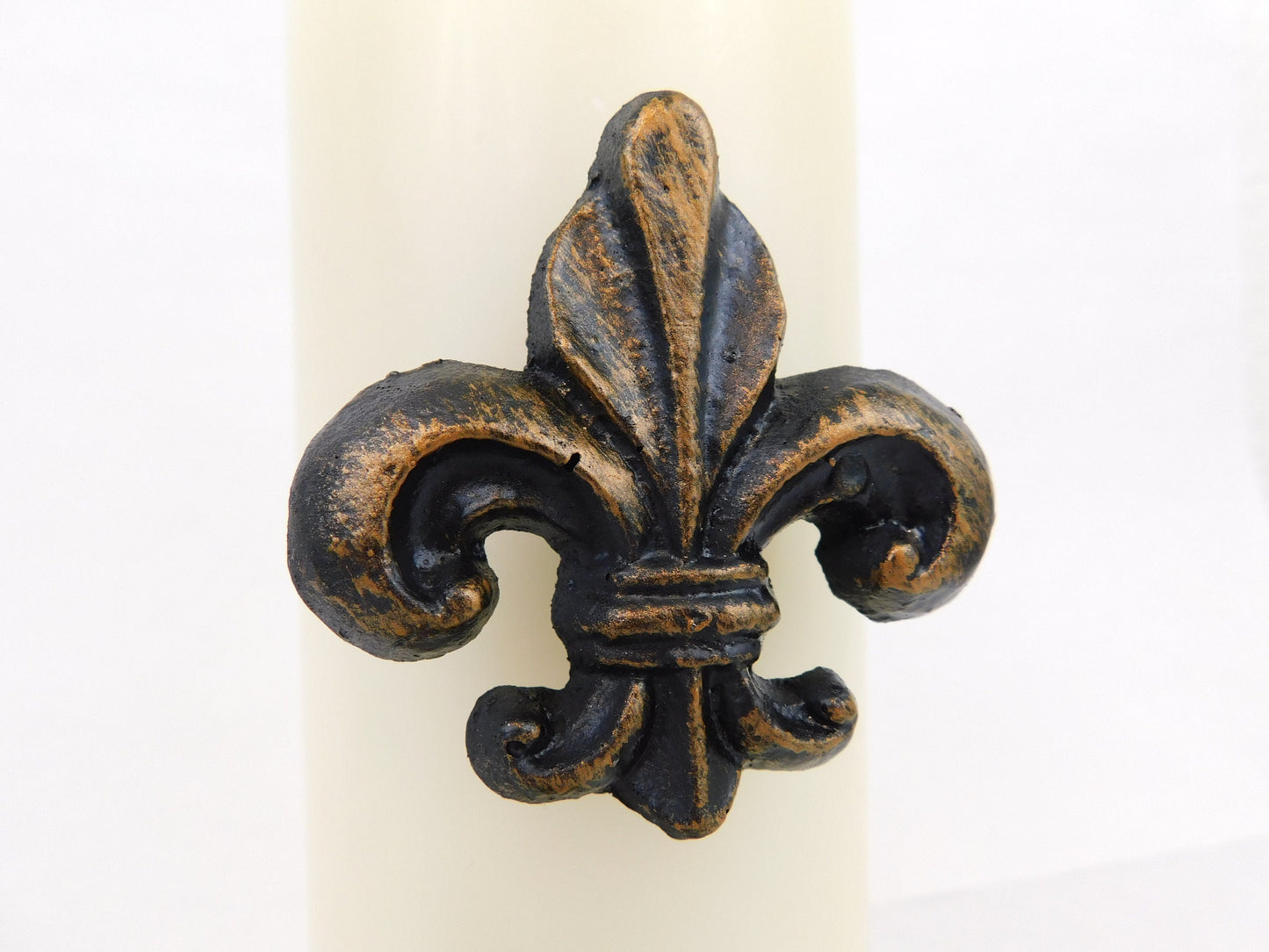 Set Of 2 Fleur De lis Candle Pins for Pillar Candles | PICK YOUR COLOR | Two Candle Pins, Fleur De Lis Decor, Candle Art, FleurDeLisJunkie