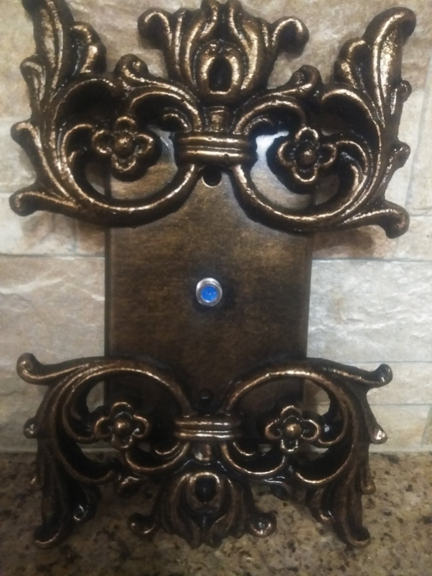 Metal Cable outlet cover | PICK your COLOR | Coaxial Cable Cover, Cable TV cover, switch plate, Tuscan Home decor, French Country Original