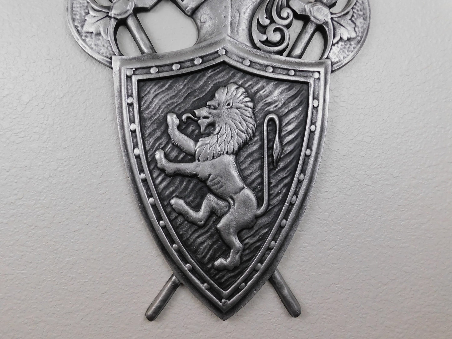 Lion Shield Knight Eagle Medieval Wall Decor | PICK YOUR COLOR | Metal Art Fleur de Lis Coat of Arms Shield Knight FleurDeLisJunkie Royal