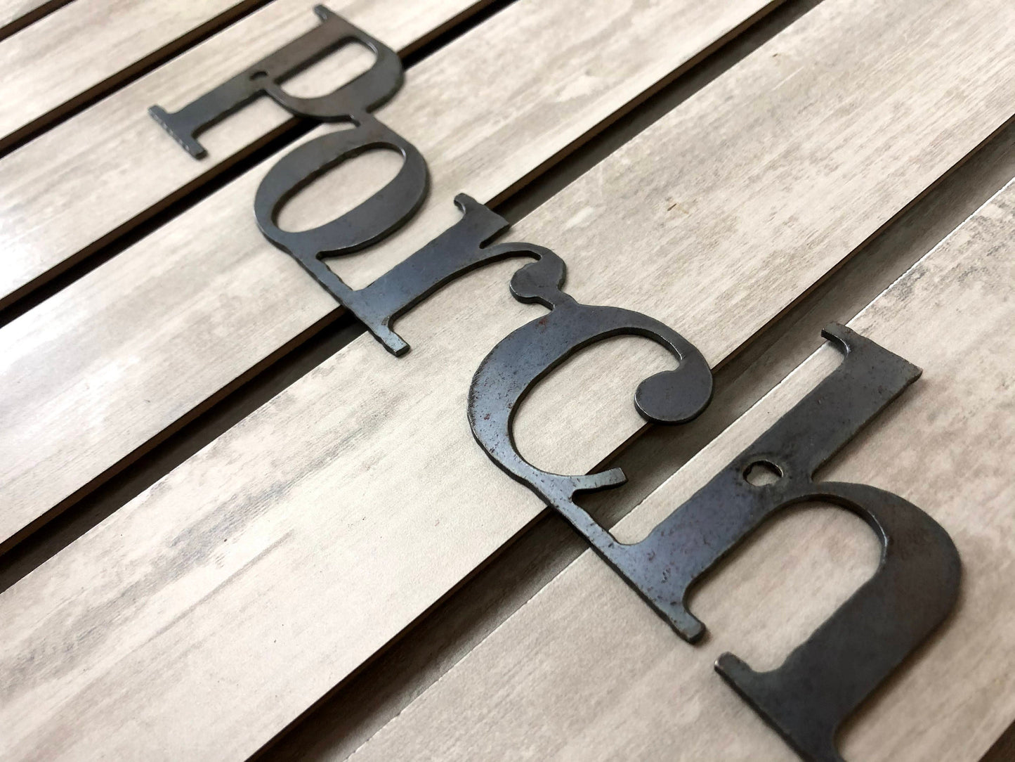Back Porch sign | PICK YOUR COLOR | Metal Letters | Wall Decor | Rustic Letters | Metal Cut Letters | FleurDeLisJunkie |