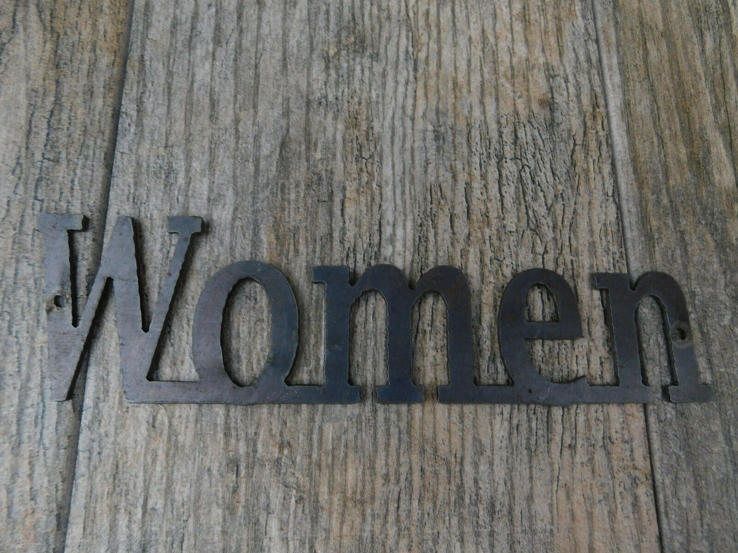 WOMEN sign | Metal Wall Art Word Sign Decor, Bathroom Restroom Restaurant Wall Sign,