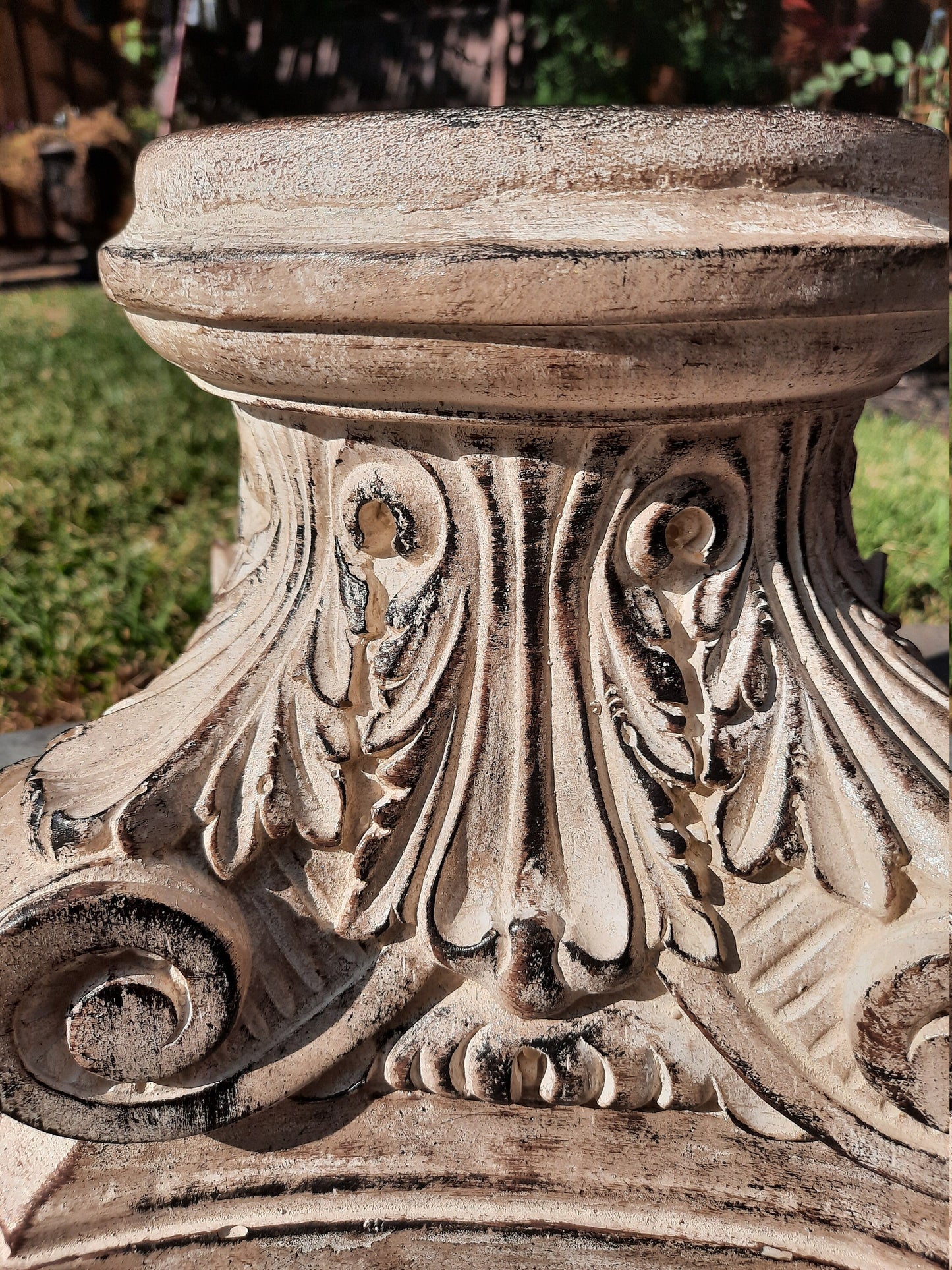Large Capital Pillar Candle Holder | PICK YOUR COLOR | Column Pedestal Top | Rose Bowl Riser | Tuscan | Traditional | FleurDeLisJunkie |