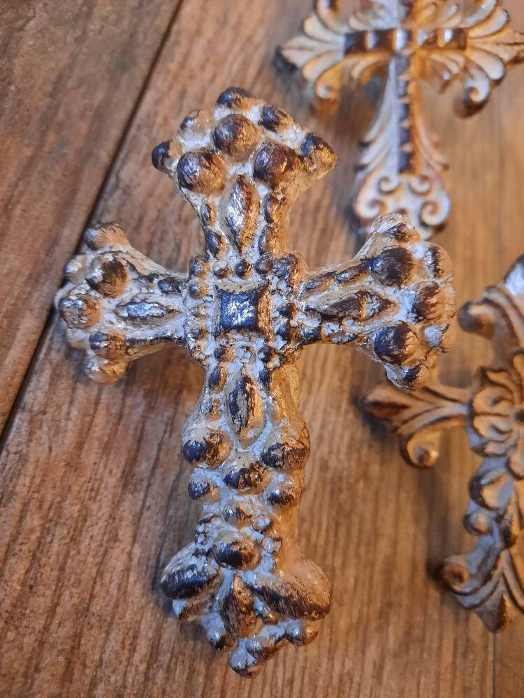 SET of 3 Cross Candle Accent Pins | PICK your COLOR | Candle Picks | Candle Jewelry | Old World / Tuscan Decor | FleurDeLisJunkie | Royal