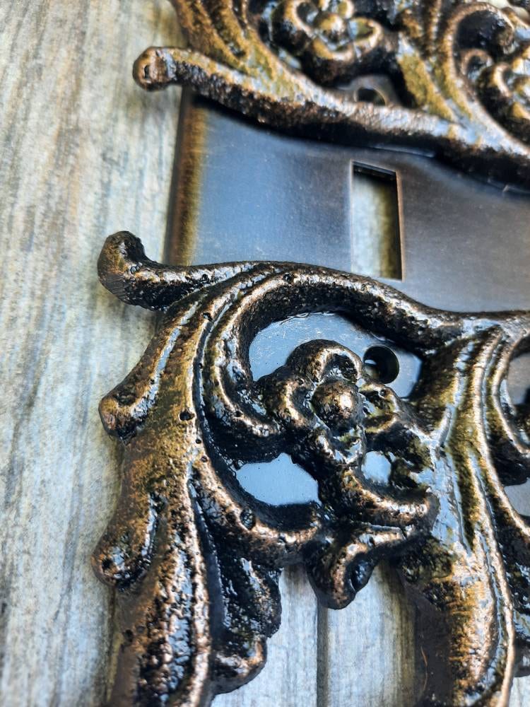 Quad Toggle Swtich Plate Cover | PICK YOUR COLOR | Four Gang Switchplate | Tuscan | decorative light switch | FleurDeLisJunkie |