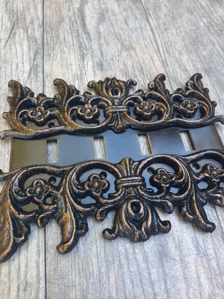 Quad Toggle Swtich Plate Cover | PICK YOUR COLOR | Four Gang Switchplate | Tuscan | decorative light switch | FleurDeLisJunkie |