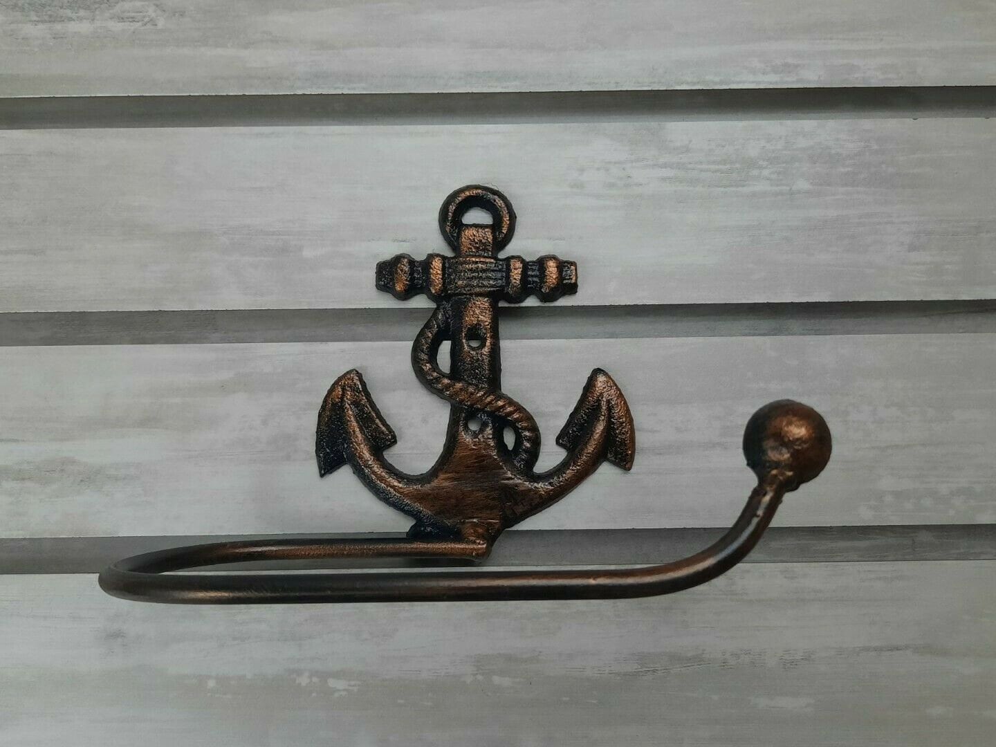 Toilet Paper Holder | Anchor Nautical TP holder | Tissue Holder | TP Hanger | Cottage Beach House Bathroom | FleurDeLisJunkie