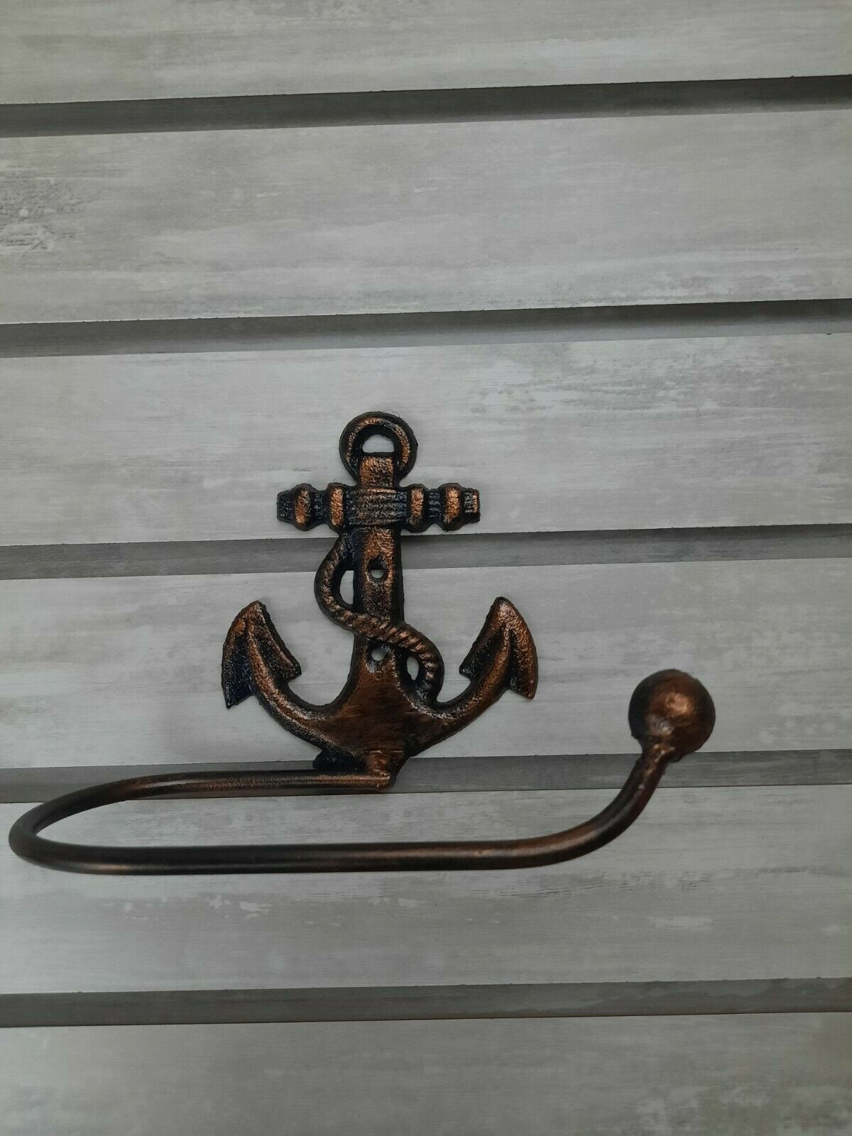 Toilet Paper Holder | Anchor Nautical TP holder | Tissue Holder | TP Hanger | Cottage Beach House Bathroom | FleurDeLisJunkie