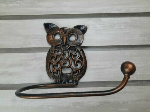 Owl Toilet Paper Holder, TP Holder, Toilet Tissue Holder, Nature, Wall Hook, Bird Bathroom Decor, Kids Bath