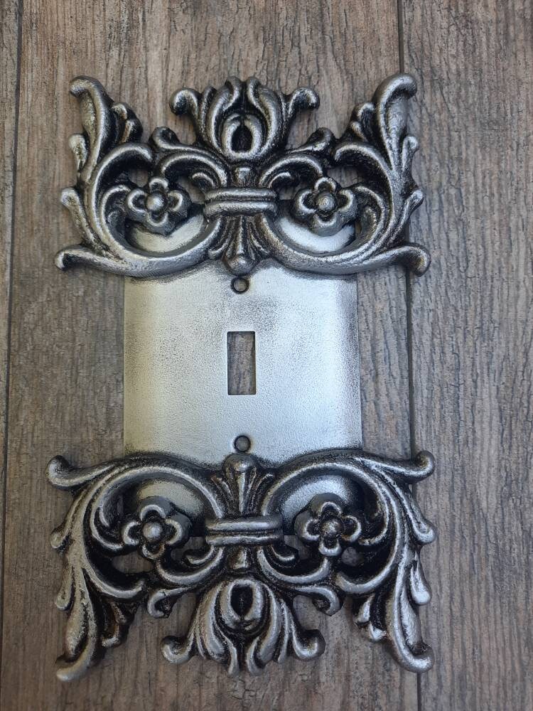 Single Toggle Light Switch Plate Cover, PICK YOUR COLOR, Custom light switch covers, One toggle, one gang switch plate, FleurDeLisJunkie