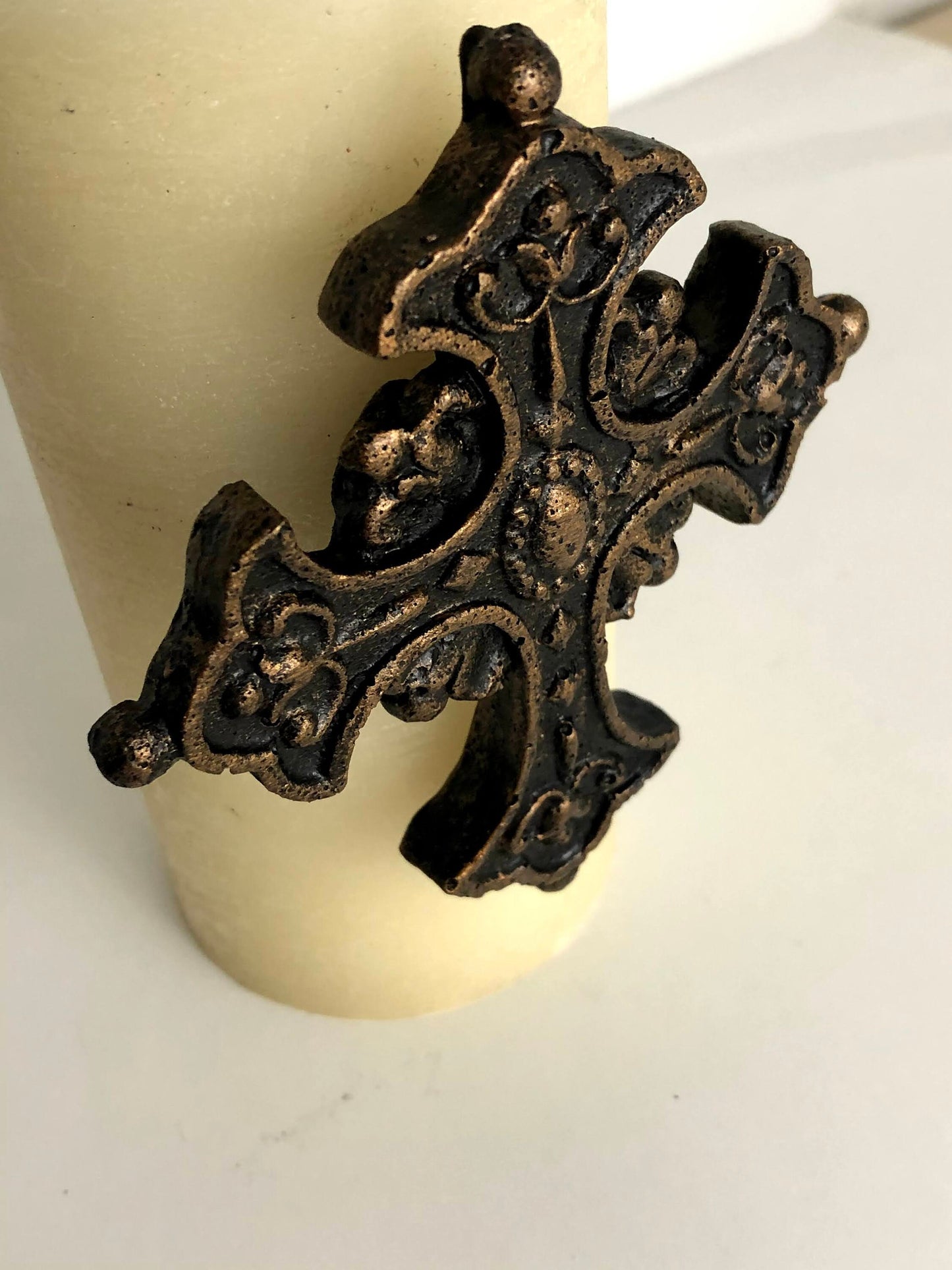 Cross Candle Pin | PICK YOUR COLOR | Crosses for Candles | Pillar Candle Decor | Crown, Fleur De Lis | FleurDeLisJunkie |