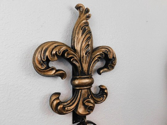 Fleur De Lis 6" diameter Towel Ring, Bathroom Decor, Towel Hanger, Bath Decor, Bathroom Fixture, Ornate Bathroom French Decor Towel Hook.