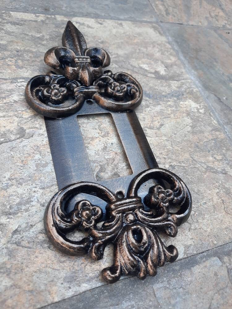 Single Rocker Fleur De Lis Switch Plate | PICK YOUR COLOR | Decora plate | Tuscan | Old World | Switch cover | FleurDeLisJunkie | One Toggle