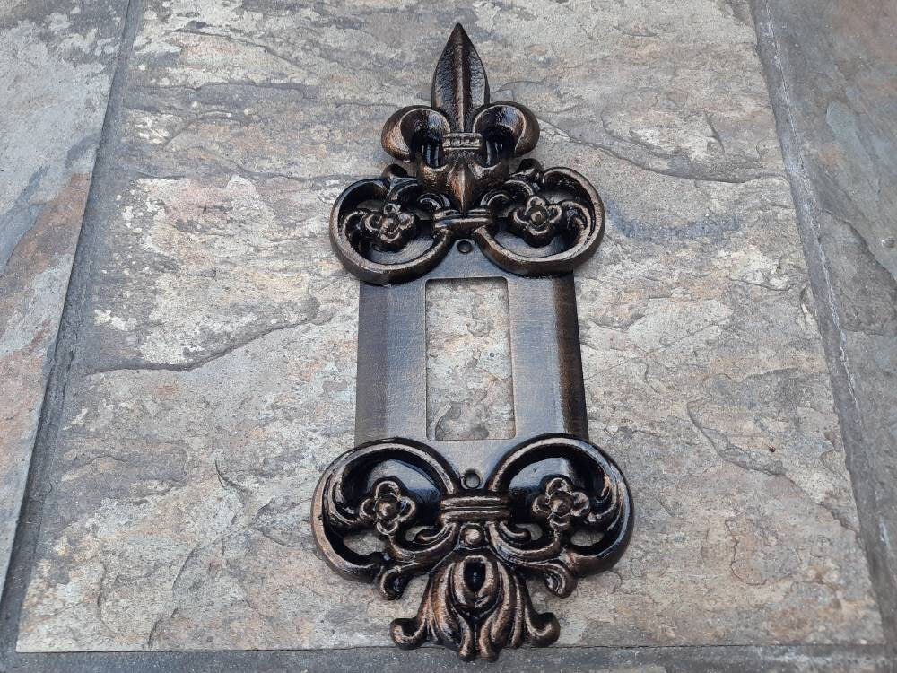 Single Rocker Fleur De Lis Switch Plate | PICK YOUR COLOR | Decora plate | Tuscan | Old World | Switch cover | FleurDeLisJunkie | One Toggle