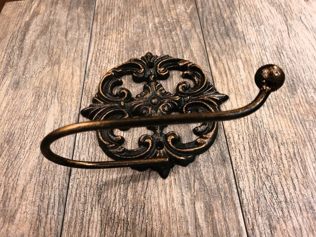 Toilet Paper Holder | Bathroom hardware | Tissue Holder | TP Hanger | Bathroom Decor | Ornate TP Holder | FleurDeLisJunkie | Bath Fixture