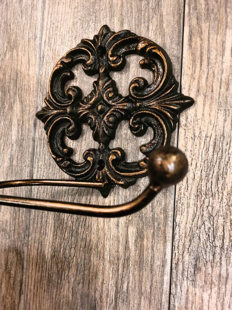 Toilet Paper Holder | Bathroom hardware | Tissue Holder | TP Hanger | Bathroom Decor | Ornate TP Holder | FleurDeLisJunkie | Bath Fixture