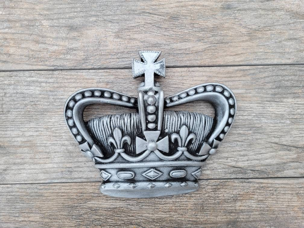 Crown Wall Plaque | PICK YOUR COLOR | Castle | Medieval | Old World | King | FleurDeLisJunkie | Queen Wall Crown | Royal | Princess Silver