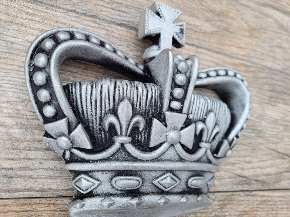 Crown Wall Plaque | PICK YOUR COLOR | Castle | Medieval | Old World | King | FleurDeLisJunkie | Queen Wall Crown | Royal | Princess Silver