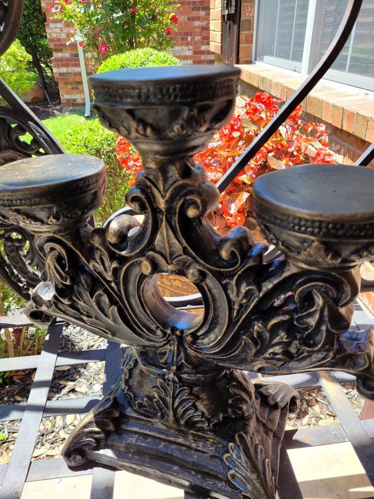 Candelabra for 3 Pillar Candles | PICK YOUR COLOR | Candle Holder | Old World | Tuscan | FleurDeLisJunkie