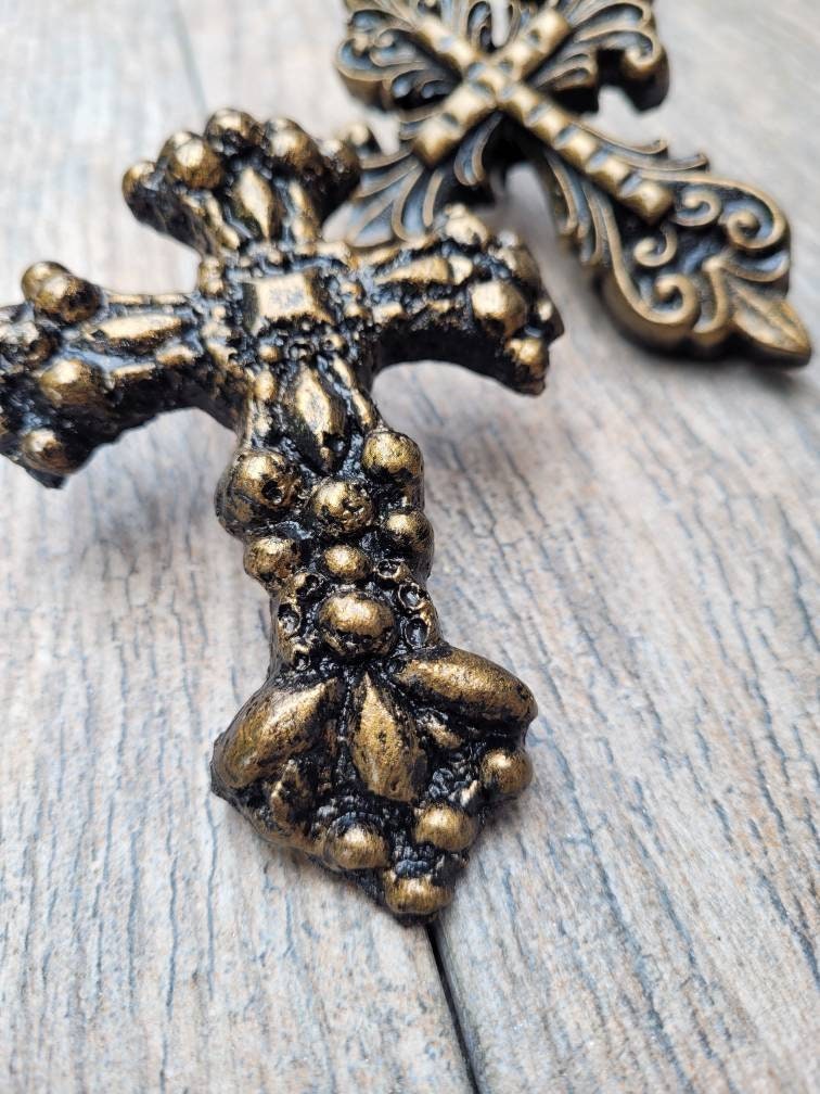 SET of 3 Cross Candle Pins | PICK your COLOR | Candle Picks Candle Jewelry | Old World / Tuscan Decor Christian Gifts | FleurDeLisJunkie |