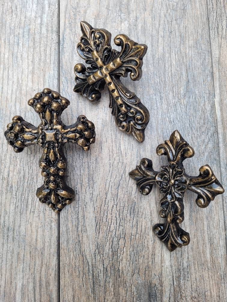 SET of 3 Cross Candle Pins | PICK your COLOR | Candle Picks Candle Jewelry | Old World / Tuscan Decor Christian Gifts | FleurDeLisJunkie |