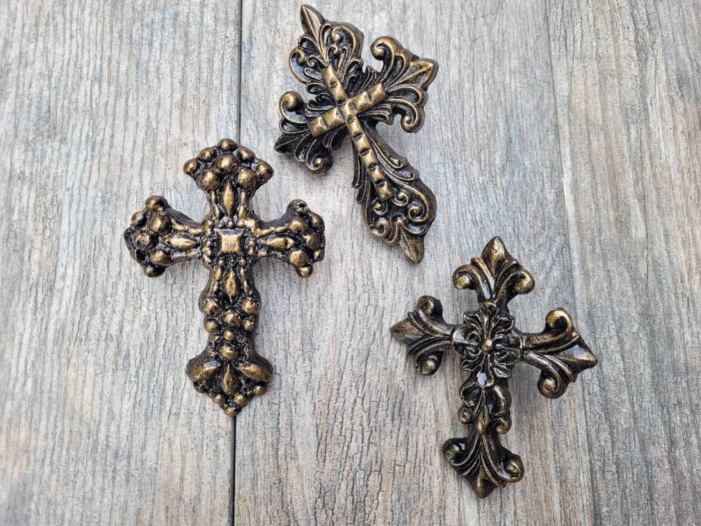 SET of 3 Cross Candle Pins | PICK your COLOR | Candle Picks Candle Jewelry | Old World / Tuscan Decor Christian Gifts | FleurDeLisJunkie |