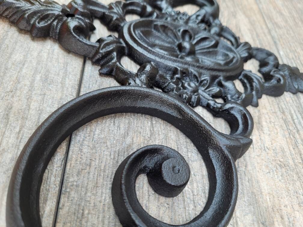 Cast Iron Topper | PICK YOUR COLOR | Pediment | Wall Plaque | Tuscan | Medieval | French Country Pediment | Door topper | FleurDeLisJunkie