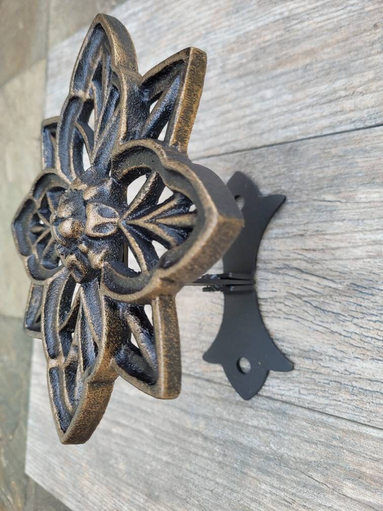 Iron Medallion Curtain Tieback | PICK YOUR COLOR | Curtain Holdback | Window Treatments | Curtain Tie Back | Original FleurDeLisJunkie