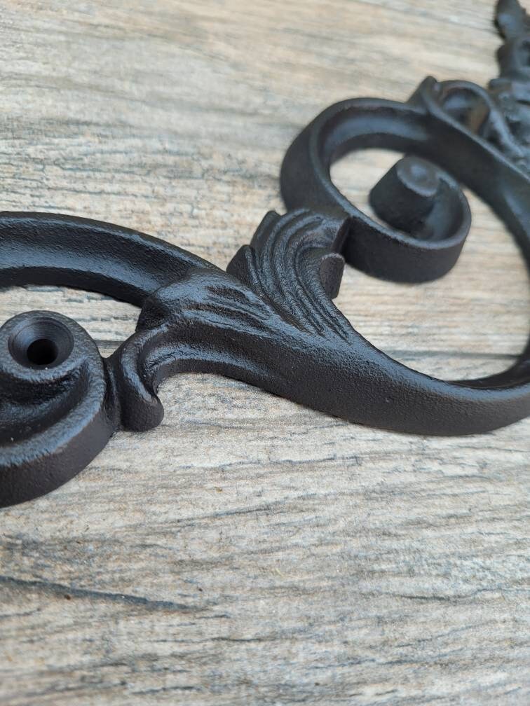 Cast Iron Topper | PICK YOUR COLOR | Pediment | Wall Plaque | Tuscan | Medieval | French Country Pediment | Door topper | FleurDeLisJunkie