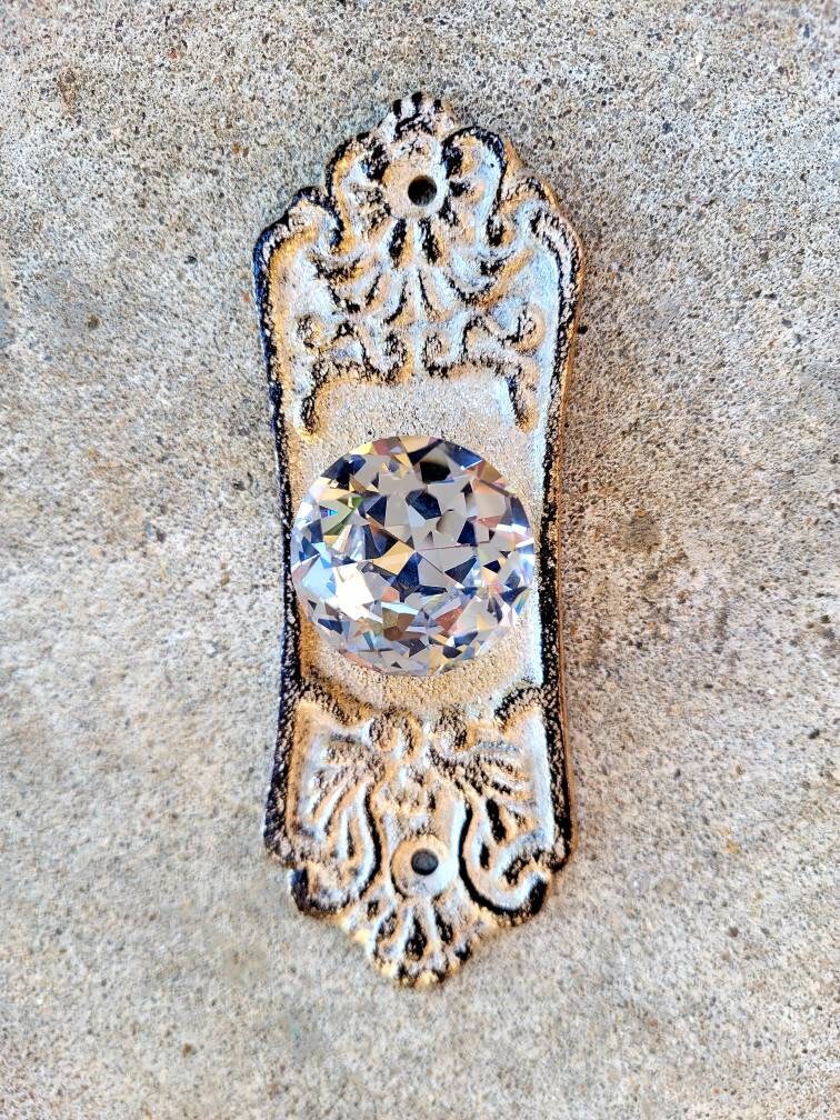 Crystal Look Doorknob Wall Hook | PICK YOUR COLOR | Cast Iron Wall Rack | Coat Rack Wall Hanger | FleurDeLisJunkie | Farmhouse Vintage look