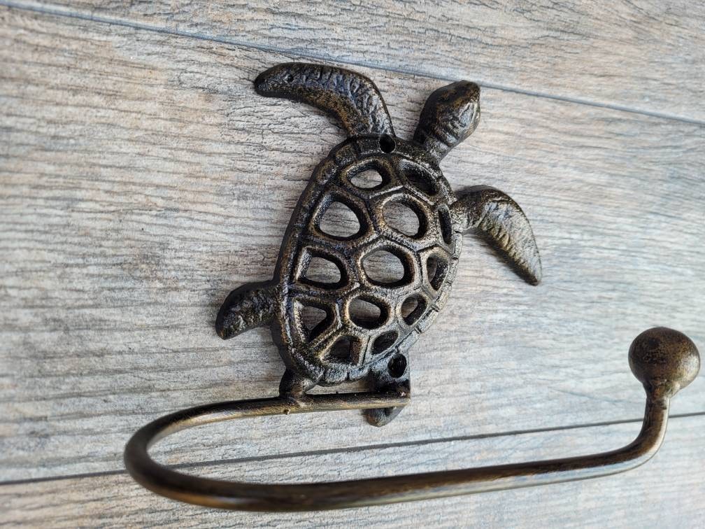 Sea Turtle Toilet Paper Holder | PICK your COLOR | TP Holder, Toilet Tissue Holder, Nature Wall Hook, Beach Lake house bathroom Bath fixture