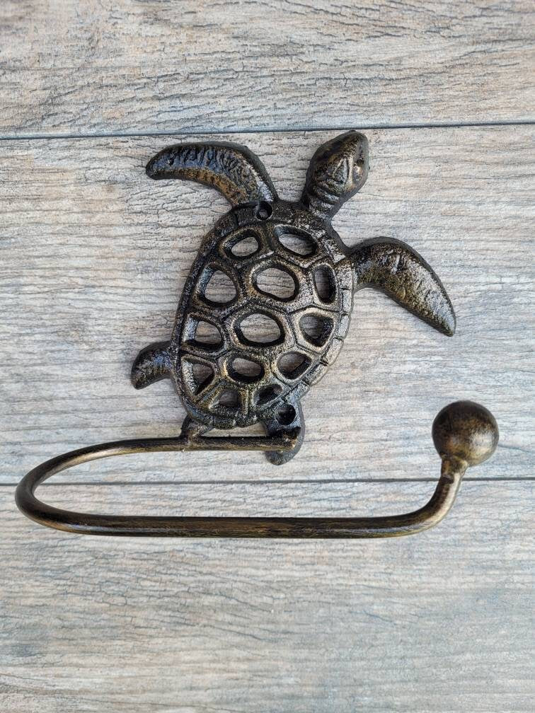Sea Turtle Toilet Paper Holder | PICK your COLOR | TP Holder, Toilet Tissue Holder, Nature Wall Hook, Beach Lake house bathroom Bath fixture