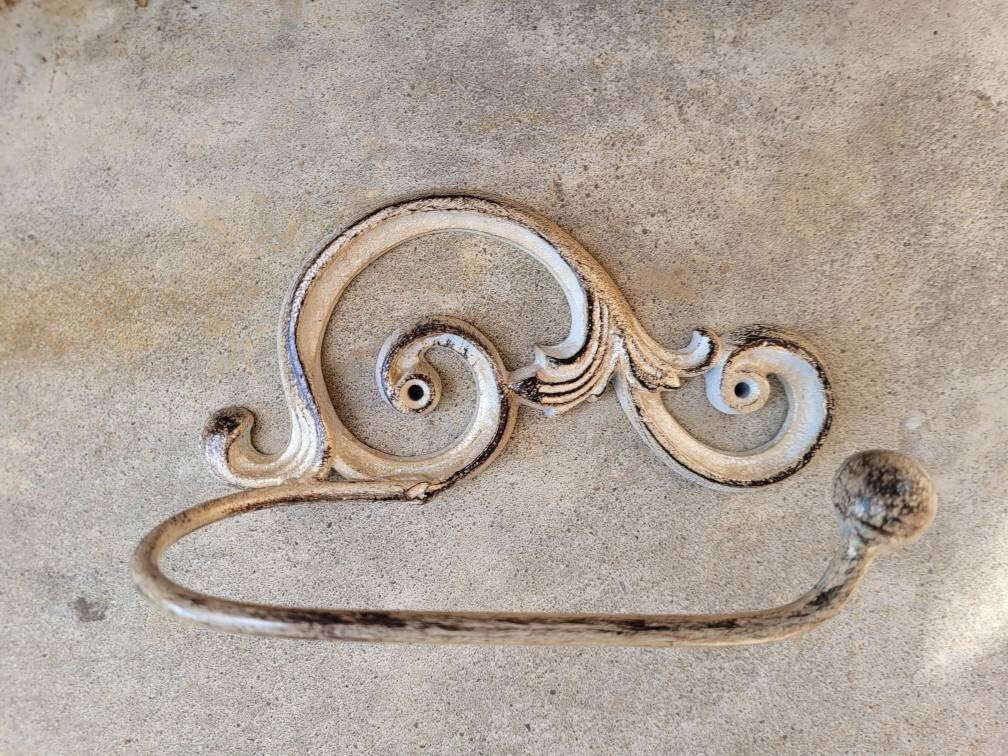 Toilet Paper Holder | PICK your COLOR | Tissue Holder | TP Holder Hanger | Tuscan Bathroom | FleurDeLisJunkie | French Scroll Royal King
